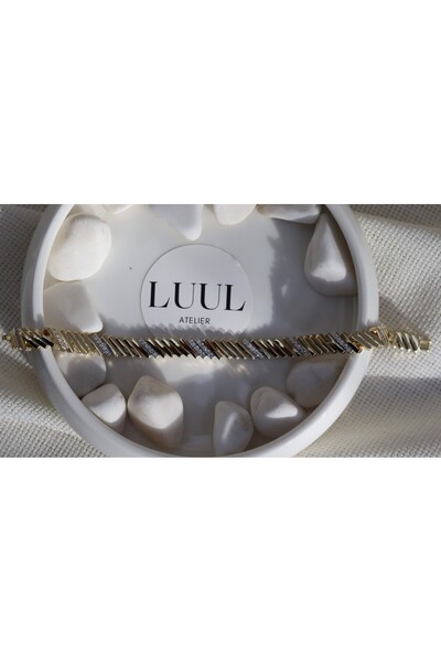 XUPING LUUL ATELIER Xuping Special Series Zircon Stone Column Steel Bracelet