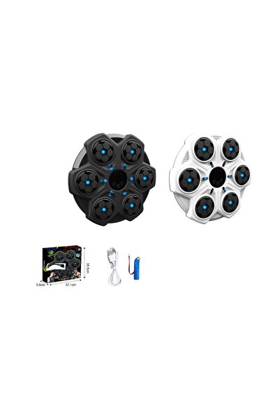 Toysea آلة ملاكمة إلكترونية ذكية مزودة بموسيقى وأهداف LED ومدرب لكمة بلوتوث