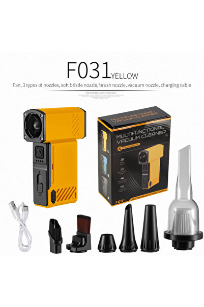 Choice F031 yellow Hight Power Outdoor Handheld Fan Camping Violent Fan Motor Turbofan Portable Vacuum Clea