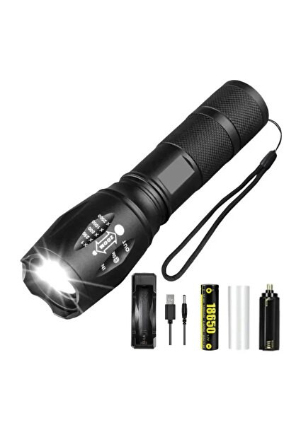 Choice with battery charger KDULIT T6 LED Flashlights Camping Torch 5 Light M...