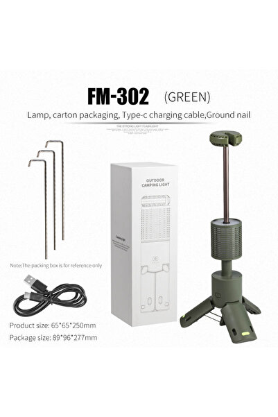 Choice 302(أخضر) فوانيس تخييم تلسكوبية قابلة لإعادة الشحن، ضوء خيمة، شفط مغنا...