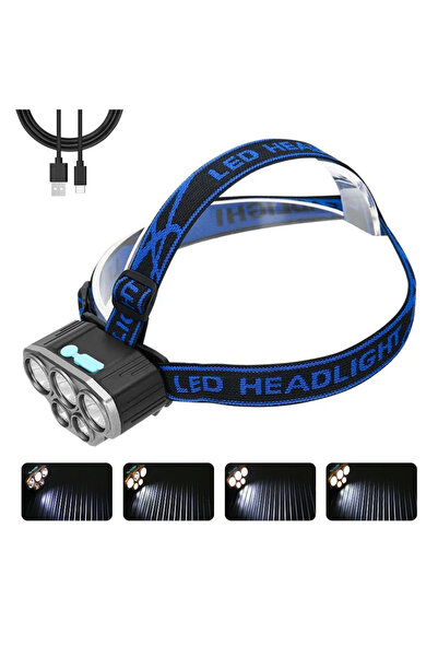 Choice XIWANGFIRE Style F 5 LED Strong Light Headlamp Built in 18650 Battery ...