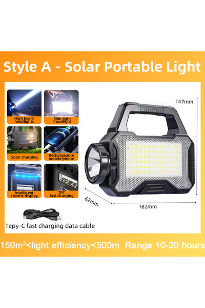 Choice فوانيس محمولة STD688 فوانيس شمسية محمولة تعمل بالطاقة الشمسية وبنك شحن...