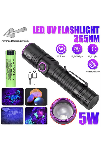 Choice 365 نانومتر مع بطارية 365/395 نانومتر مصباح يدوي بالأشعة فوق البنفسجية...