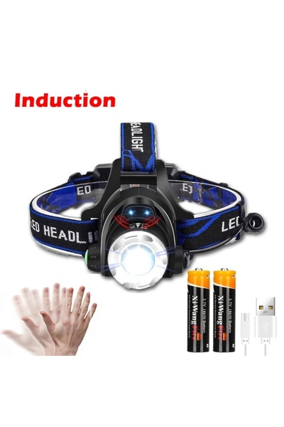 Choice RGB Powerful LED Induction Headlamp USB/DC Rechargeable Super Bright H...
