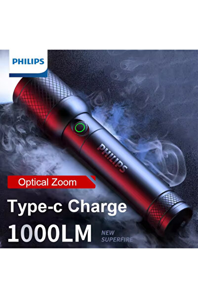 Philips 6168-1PC SFL6168 LED Flashlight 1000Lumen1000m Portable Powerful Bright Flashlights Camping