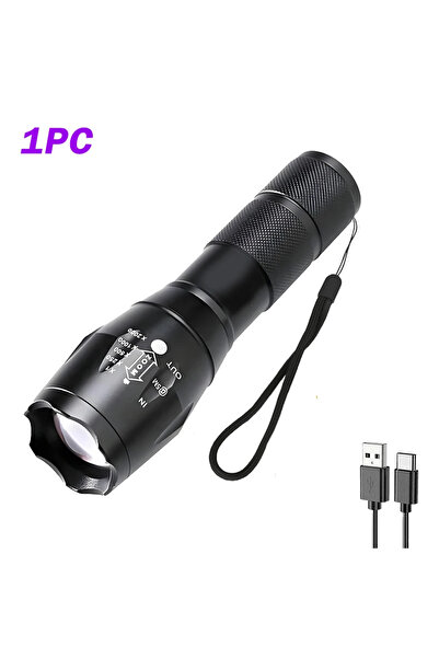 Choice 1 قطعة 2 في 1 مصباح يدوي LED بالأشعة فوق البنفسجية أرجواني أبيض مزدوج الضوء USB قابل لإعادة الشحن مع مصباح مدمج