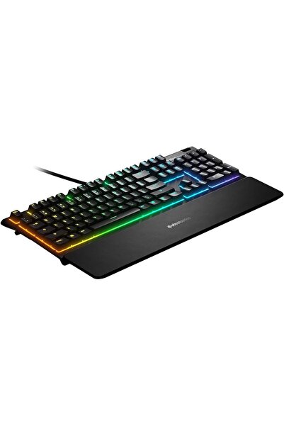 SteelSeries Apex 3 - Gaming Keyboard - 10-Zone RGB Lighting - Premium Magnetic Wrist Rest - American