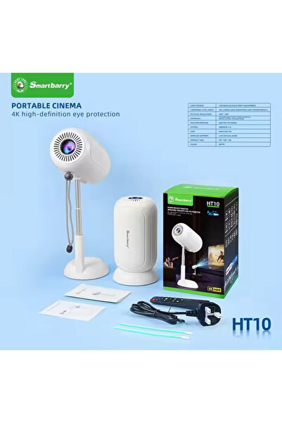 SMART BARRY HT 10 Smart Portable Projector (2025) - Portable Game Projector