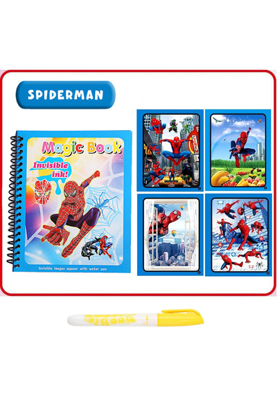 Pitikot Set 8 Carti de Colorat cu Apa pentru Baieti – Cars, Paw Patrol, Spiderman, Dinozauri
