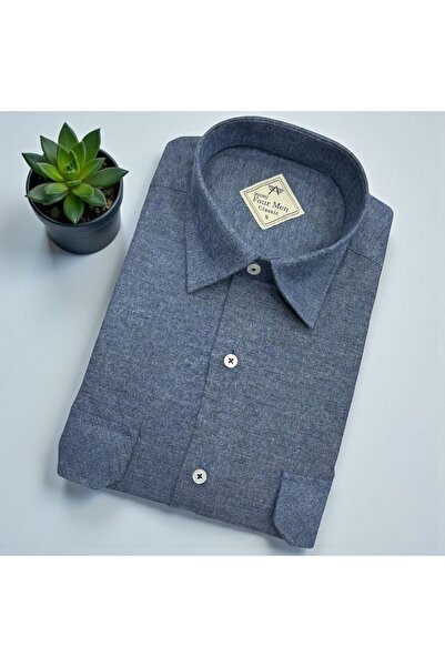 OwenLife Owen Life Flanel Klasik Kesim Çift Cepli Kaoaklı Baba Gömlek