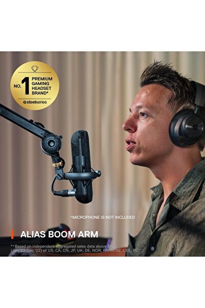 SteelSeries Alias/Alias Pro Mic Boom Arm — For Gaming, Streaming and Podcasting