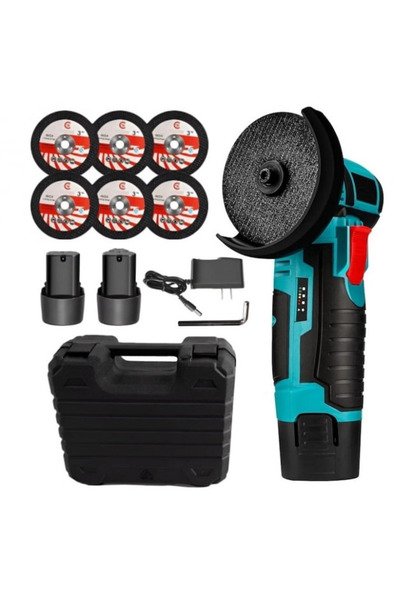 BASE Mini portable flex angle grinder with 2 batteries 6 discs 12V 76MM