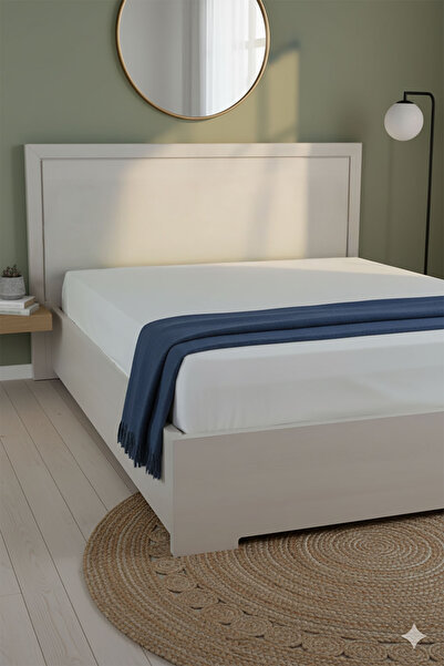 FAVORA 100% Cotton Ranforce Premium King Size Fitted Sheet - White