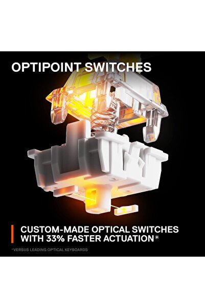 SteelSeries Apex 9 TKL Mechanical Gaming Keyboard (Optical Switches, 2-Point Actuation, Hot-Swappabl