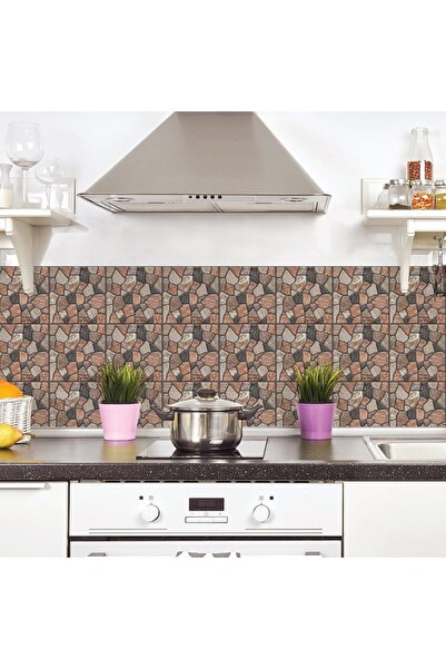 OEM Set of 10 3D Wallpaper Tiles, 30 x 30 cm, PVC, Stone Type, covered 0.9 sqm, Autoade