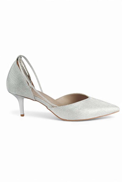 luuq shoes Zies Pointed Toe Heeled Shoes with Sparkling Ankle Band