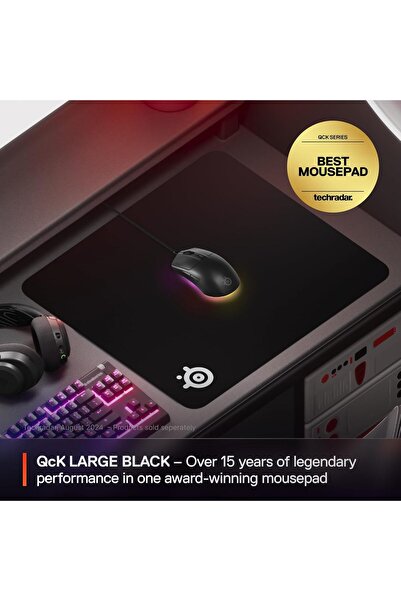 SteelSeries QcK Gaming Surface - Large Cloth - Optimized For Gaming Sensors