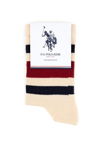 U.S. Polo Assn. Women's Cream Socks 50314748-Vr256