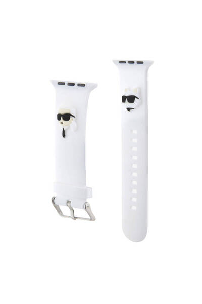 Karl Lagerfeld ساعة 40 ملم بشريط سيليكون أصلي مرخص بشعار كارل وشوبت الأيقوني