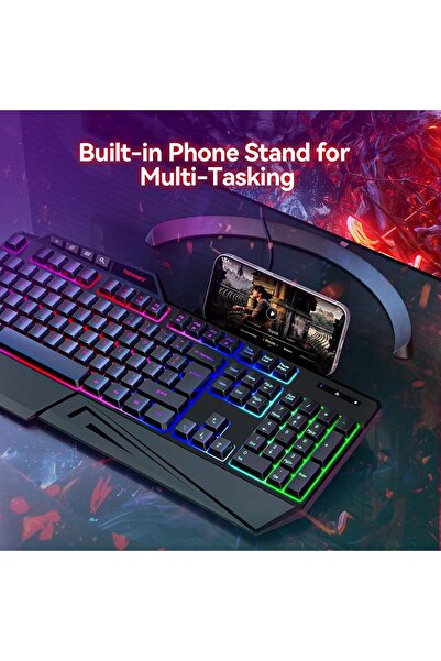 BestGod Rgb Backlit Gaming Keyboard, 108-Key Wired Computer Keyboard, High-Speed Response