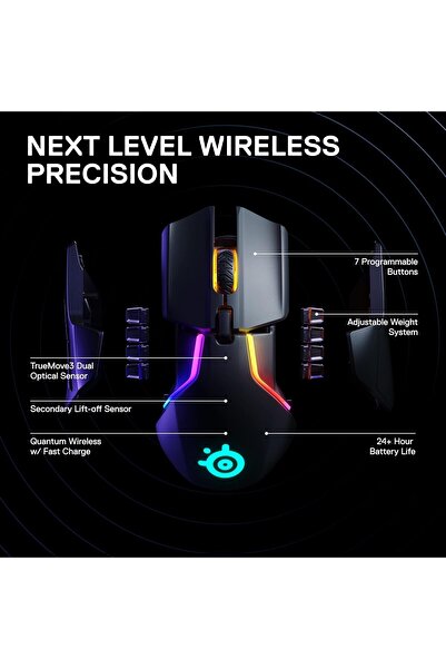SteelSeries Rival 650 Quantum Wireless Gaming Mouse 62456