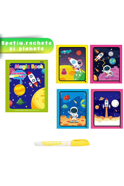 Pitikot Set 8 Carti de Colorat cu Apa pentru Baieti – Cars, Paw Patrol, Spiderman, Dinozauri