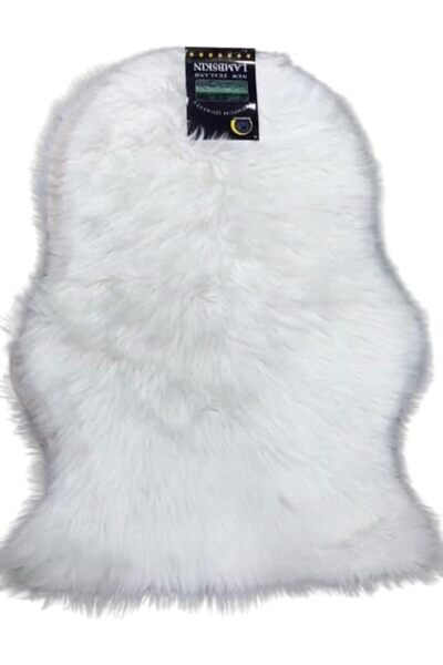 Generic Luxurious Plush Sheepskin Car Seat Cover & Home Accent Collection (White)