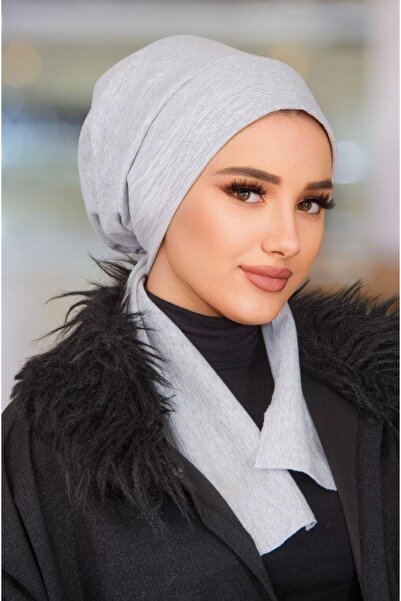 Aişe tesettür Gray Scarf Bonnet