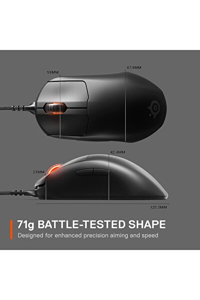 SteelSeries Prime - Esports Performance Gaming Mouse – 18,000 CPI TrueMove Pro Sensor – Magnetic