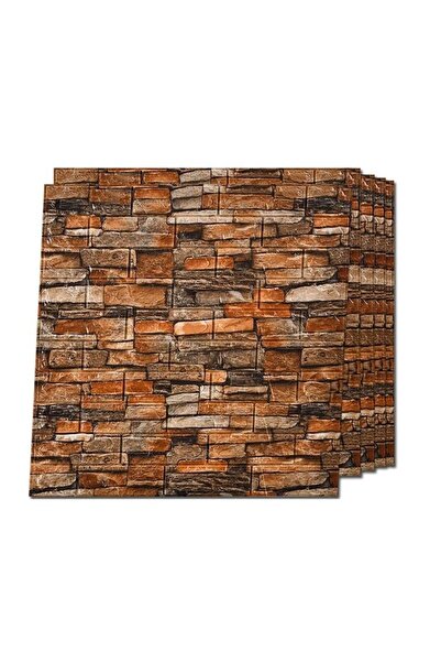 OEM Set of 10 3D Wallpaper Tiles, 70 x 77 cm, 3 mm Thickness, Polyethylene, Brick Pattern,