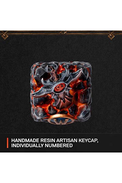 SteelSeries World of Warcraft Sword of Sargeras Handmade Resin Artisan Keycap