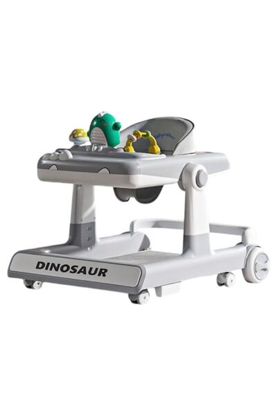 Mixbo Adjustable baby walker Mixbo, dinosaur model, 6 months+, gray