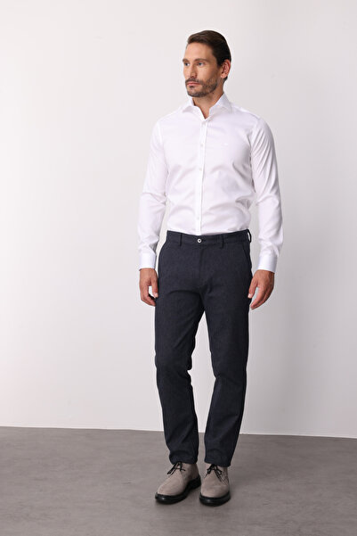 İgs Чоловічі брюки темно-синього кольору з прямим кроєм / Зручний стандартний крій