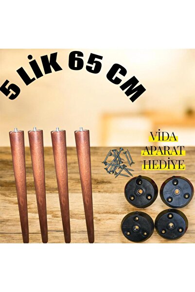 Ema orman 65 CM CEVİZ AHŞP KONİK MASA AYAĞI
