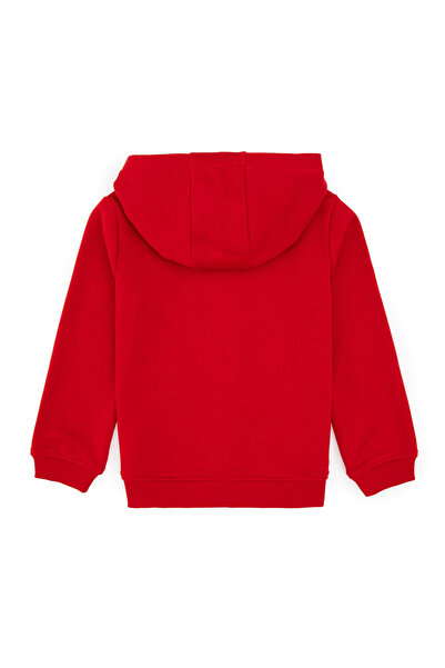 U.S. Polo Assn. Boy's Red Zippered Hooded Sweatshirt 50313844-Vr171