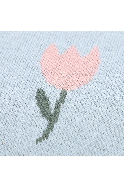 Ominii Baby floral knitted swaddle blanket 100*80cm