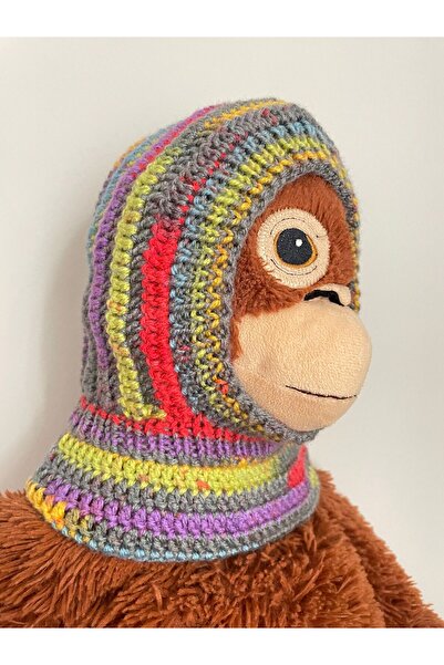 The Cloudish Shop Baby Kids Hand Knitted Knitted Neck Collar Beanie Balaklava Gray Yellow Green Red Blue Mixed Color
