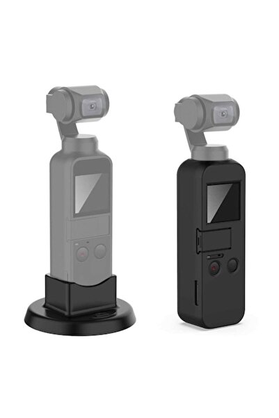 XTW Carcasă de protecție din silicon pentru DJI Osmo Pocket (cu suport), neagră