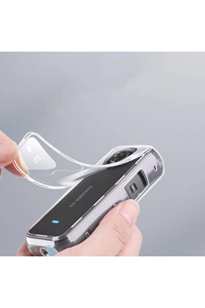 XTW Carcasă de protecție din silicon/plastic pentru camera de acțiune Insta360 One X3 (transparentă)