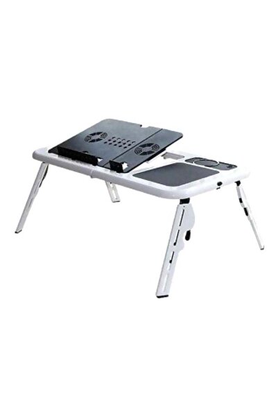 Generic Portable Laptop Desk With Cooling Fan White/Black