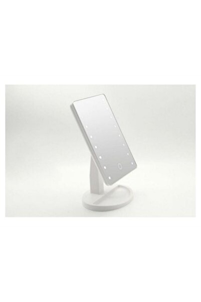 Generic مرآة مكياج LED لسطح المكتب بشاشة تعمل باللمس - بيضاء