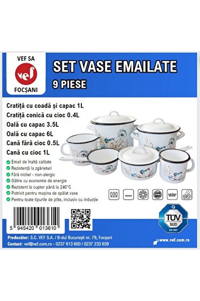 VEF 9-piece VEF decor set, white