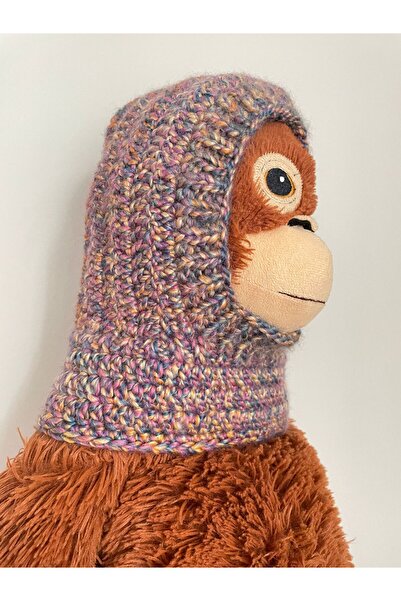 The Cloudish Shop Baby Kids Hand Knitted Knitted Neck Collar Beanie Balaklava Pink Orange Blue Mixed Color