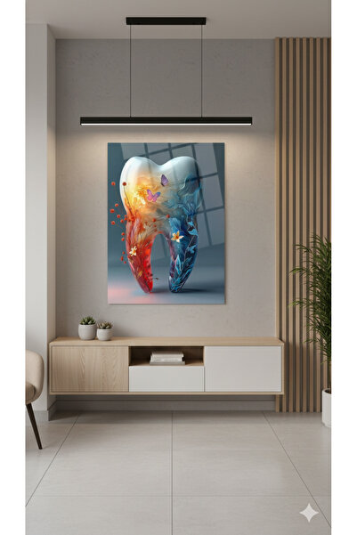 BLT DİZAYN Modern Dental Glass Chart for Dental Clinic