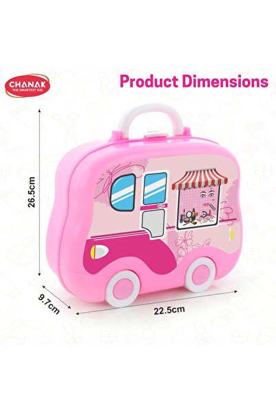 Chanak Beauty Set Suitcase on Wheels – 23-Piece Portable Makeup Kit for Girls 3+