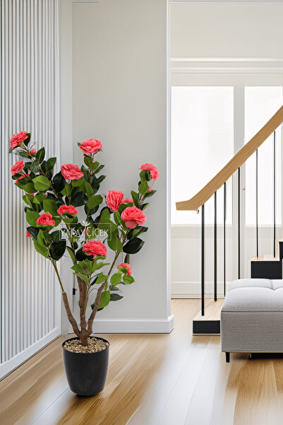 Yapay Çiçek Deposu Yapay Gül Ağacı 106 cm Pembe