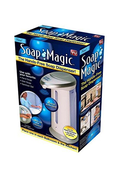 Generic موزع صابون بدون استخدام اليدين - أبيض/أزرق