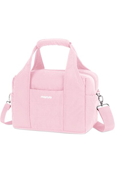 Mosiso Quilted Puffer Insulated Lunch Bag - Pink