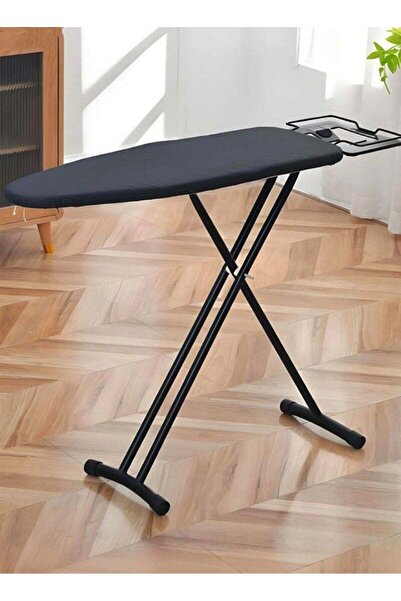 AGD طاولة كي مع غطاء مقاوم للحرارة، ارتفاع قابل للتعديل، للمنزل وغرفة الغسيل/ أسود